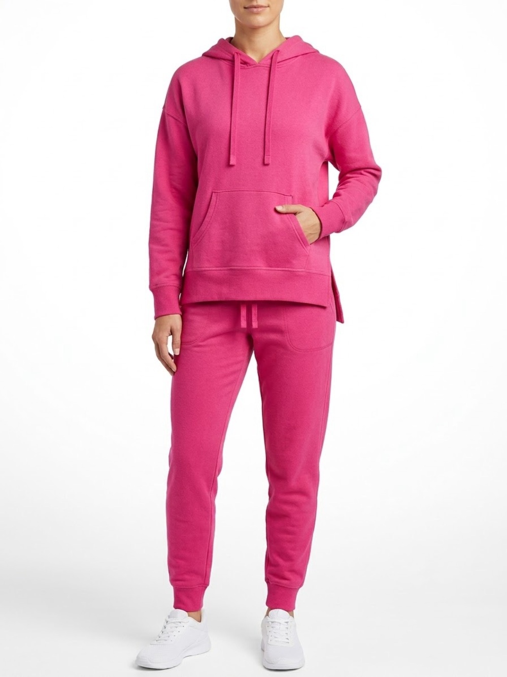 Athletic Works fuchsia pink fleece hoodie and jogger